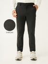 Belfast Black Checks Slim Fit Power Stretch Pants