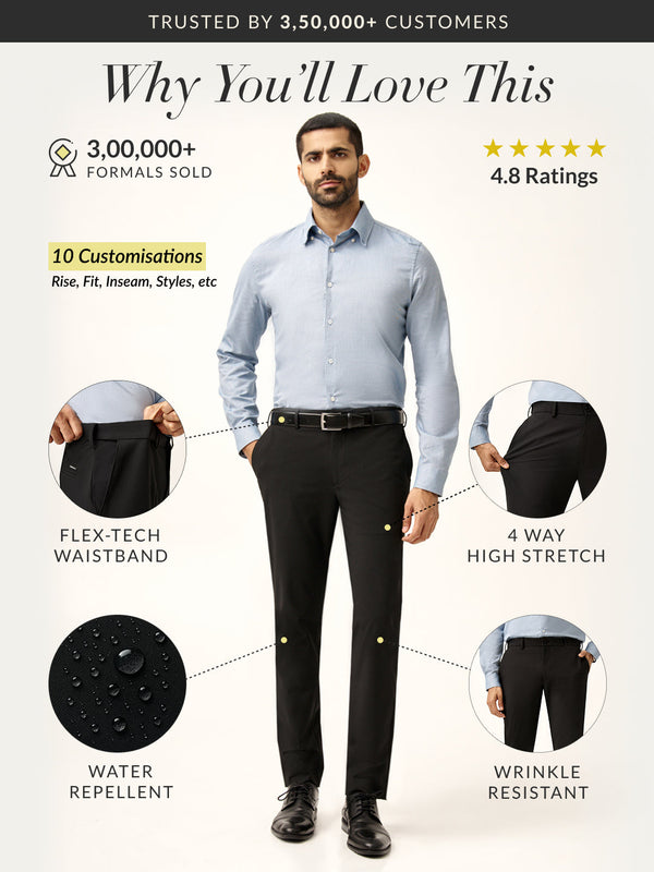 Black All Weather Stretch Pants