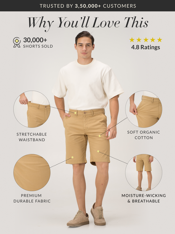 Blonde Khaki Chino Shorts