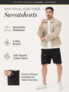 Bonfire Black Relaxed Fit Sweatshorts