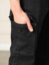 Ridge Black Relaxed Fit Denim Cargos