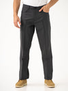 Pewter Grey Relaxed Fit Korean Pintuck Pants