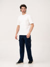 Calm Navy Relaxed Fit Cargo Sweatpants