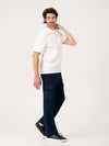 Calm Navy Relaxed Fit Cargo Sweatpants