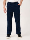 Calm Navy Relaxed Fit Cargo Sweatpants