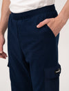 Calm Navy Relaxed Fit Cargo Sweatpants