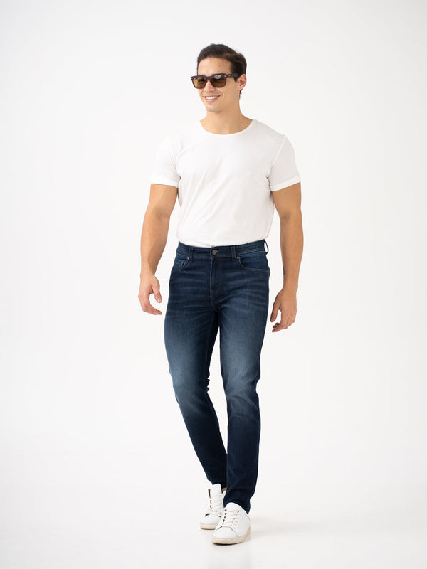 Polar Blue Whiskered Slim Fit Jeans