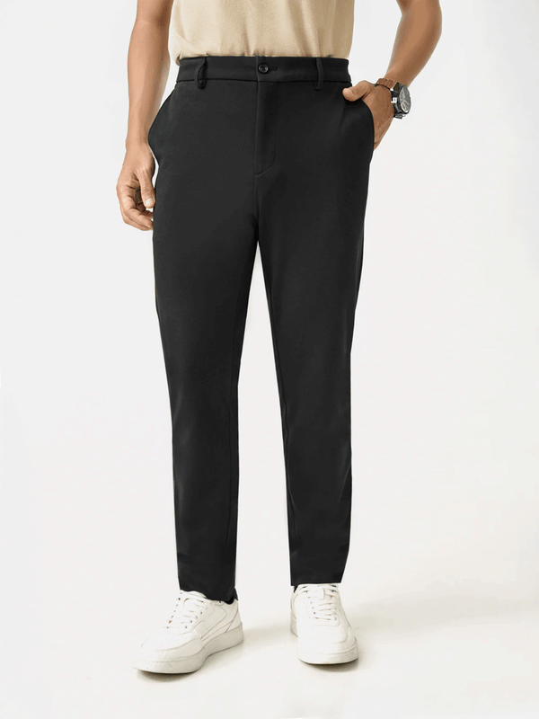 Deep Black Slim Fit Power Stretch Pants