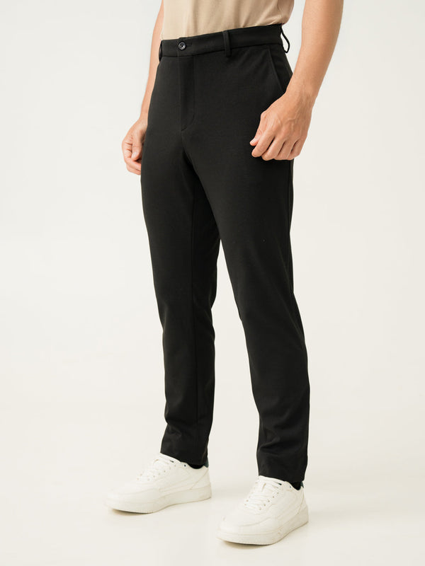 Deep Black Slim Fit Power Stretch Pants