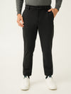 Black Twill Structured Slim Fit Power Stretch Pants