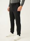 Black Twill Structured Slim Fit Power Stretch Pants