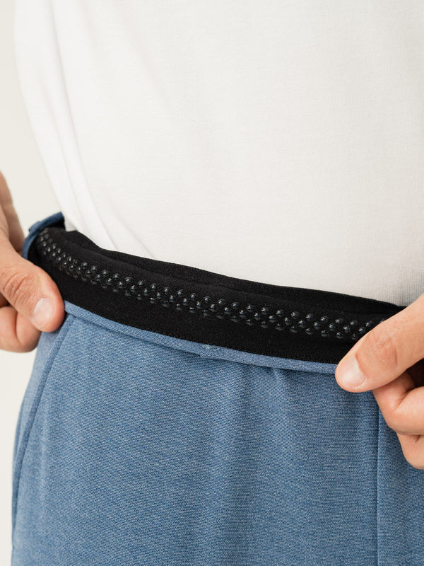 Tidal Blue Melange Slim Fit Power Stretch Pants