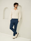 Prussian Blue Slim Fit Power Stretch Pants
