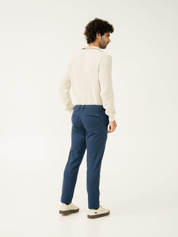 Prussian Blue Slim Fit Power Stretch Pants
