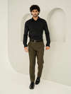 Always Olive Slim Fit Stretch Formal Pants