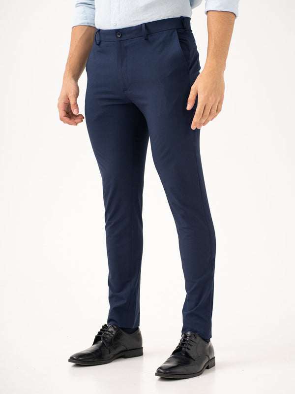 Daily Navy Slim Fit Stretch Formal Pants