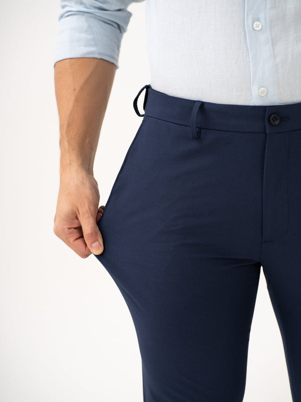 Daily Navy Slim Fit Stretch Formal Pants