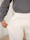 Atlas Cream Cotton Sweatpants