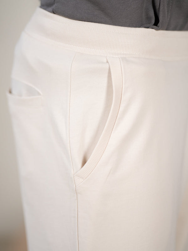 Atlas Cream Cotton Sweatpants