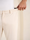 Malai Cream Soft-touch Slim Fit Power Stretch Pants