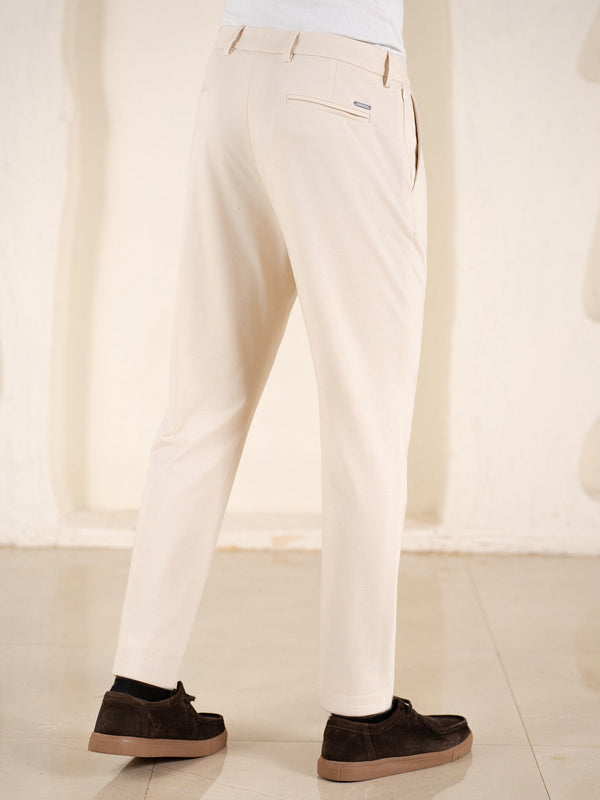 Malai Cream Soft-touch Slim Fit Power Stretch Pants