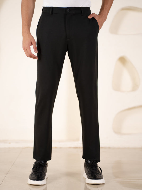 Malai Black Soft-touch Slim Fit Power Stretch Pants