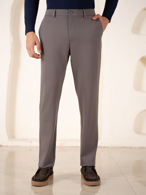 Malai Dark Grey Soft-touch Slim Fit Power Stretch Pants