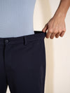 Malai Navy Soft-touch Slim Fit Power Stretch Pants