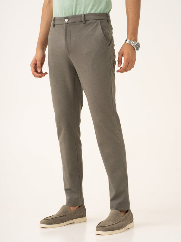 Crypto Green Waffle Textured Power-Stretch Pants