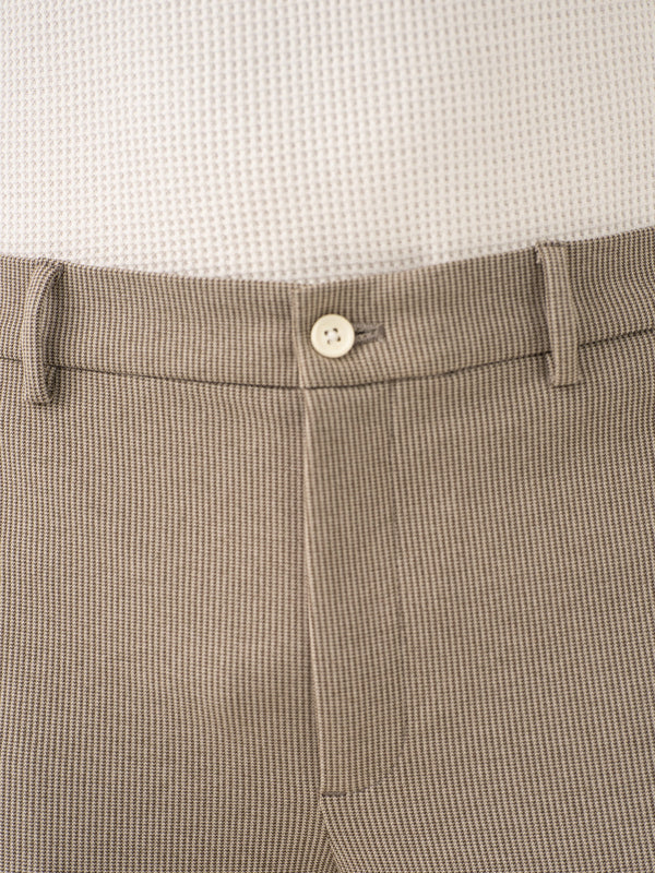 Jupiter Brown Houndstooth Power-Stretch Pants