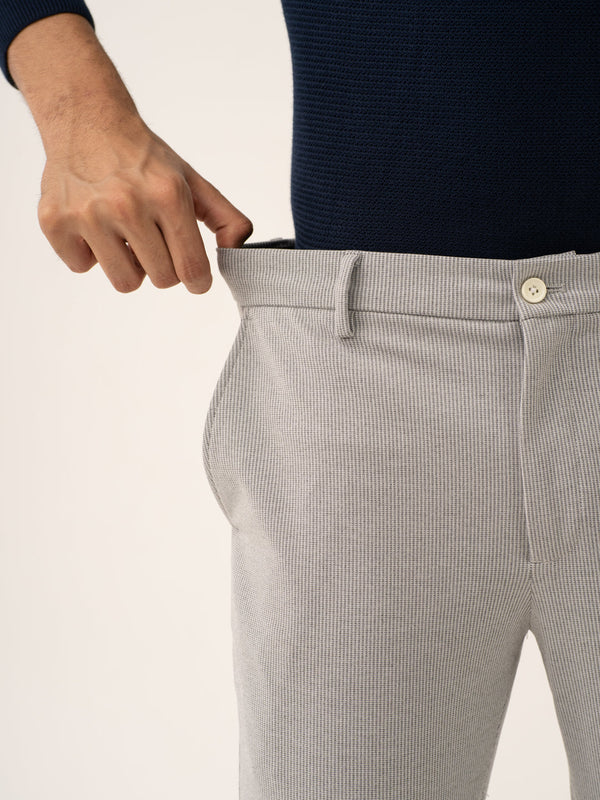 Satellite Grey Houndstooth Power-Stretch Pants