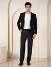 Sharp Black 247 Relaxed Fit Smart Formal Trousers