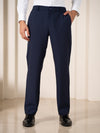 Uplift Navy 247 Relaxed Fit Smart Formal Trousers