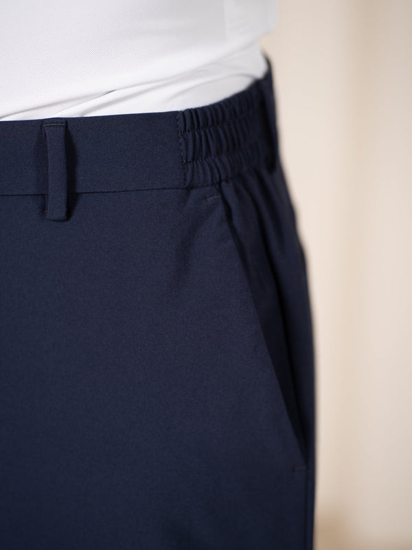 Uplift Navy 247 Relaxed Fit Smart Formal Trousers