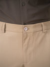 Uncommon Beige 247 Relaxed Fit Smart Formal Trousers