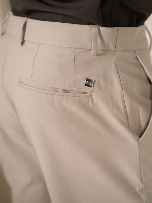 Essential Beige 925 Relaxed Fit Smart Formal Trousers