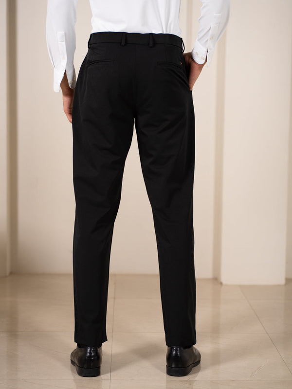Weekday Black 925 Relaxed Fit Smart Formal Trousers