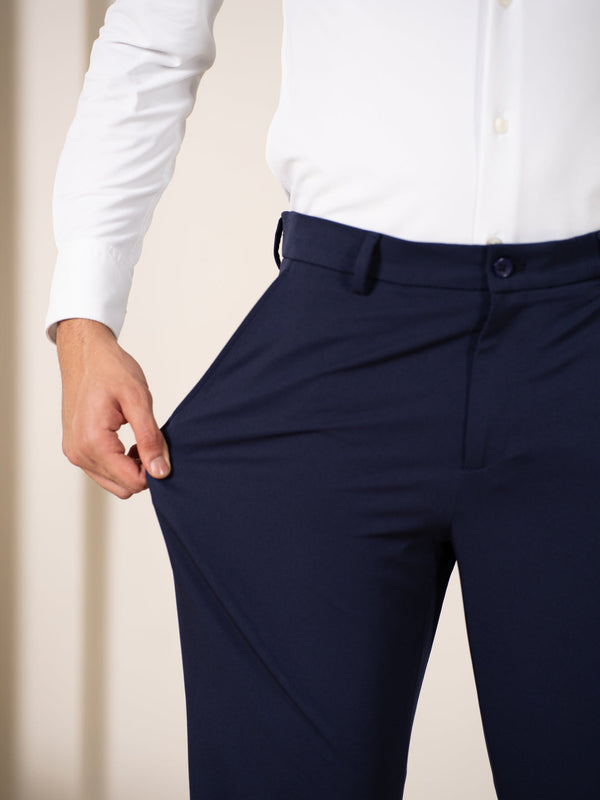 Workday Navy 925 Relaxed Fit Smart Formal Trousers