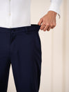 Workday Navy 925 Relaxed Fit Smart Formal Trousers