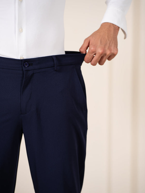 Workday Navy 925 Relaxed Fit Smart Formal Trousers
