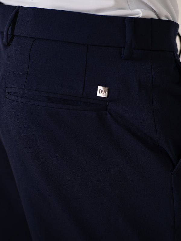 Workday Navy 925 Relaxed Fit Smart Formal Trousers