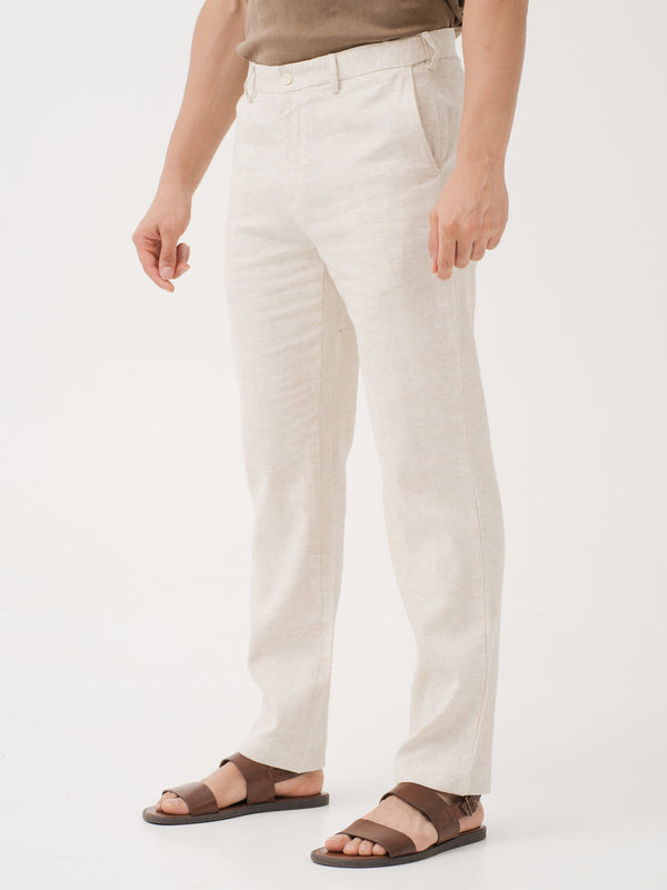 Reflora Cream Linen Sorona Pants