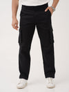 City Black Relaxed Fit Stretch Cargo Pants