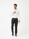 Brisk Black Water Repellent Relaxed Fit Stretch Formal Pants