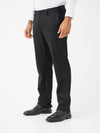Brisk Black Water Repellent Relaxed Fit Stretch Formal Pants