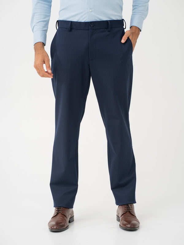 Wind Blue Water Repellent Relaxed Fit Stretch Formal Pants