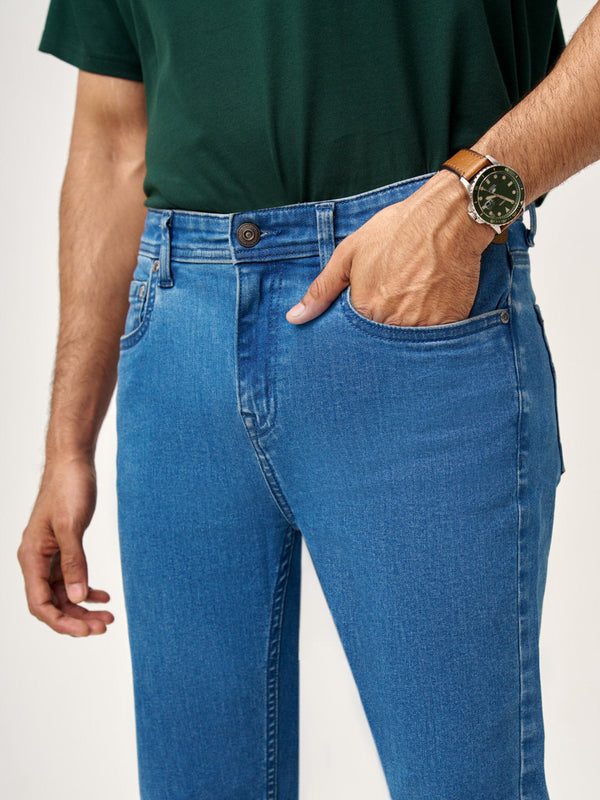 Royal Blue Power-Stretch Slim Fit Jeans
