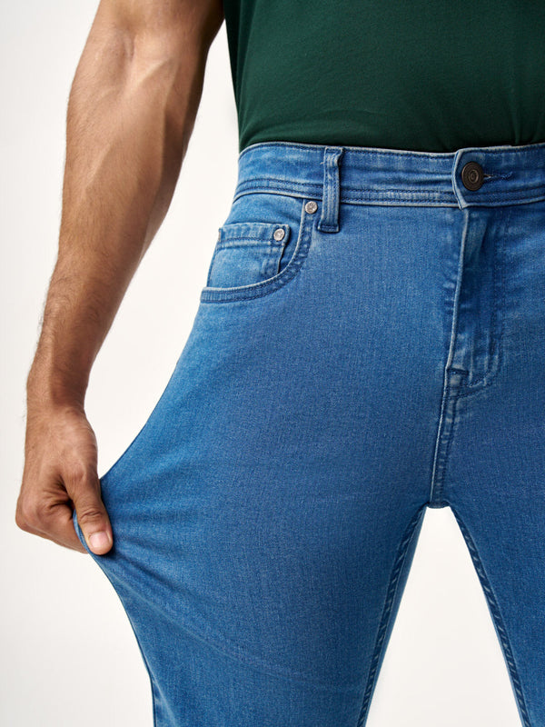 Royal Blue Power-Stretch Slim Fit Jeans