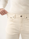 Ecru Beige Relaxed Fit Jeans