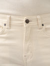 Ecru Beige Relaxed Fit Jeans